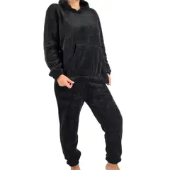 MPROPIA - Pijama Mujer Polar Invierno Con Gorro Excelente Calidad 1763
