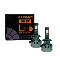 GENERICO - Kit Turbo Led H7 50000lm 6000k 3000w Resistencia Ip67