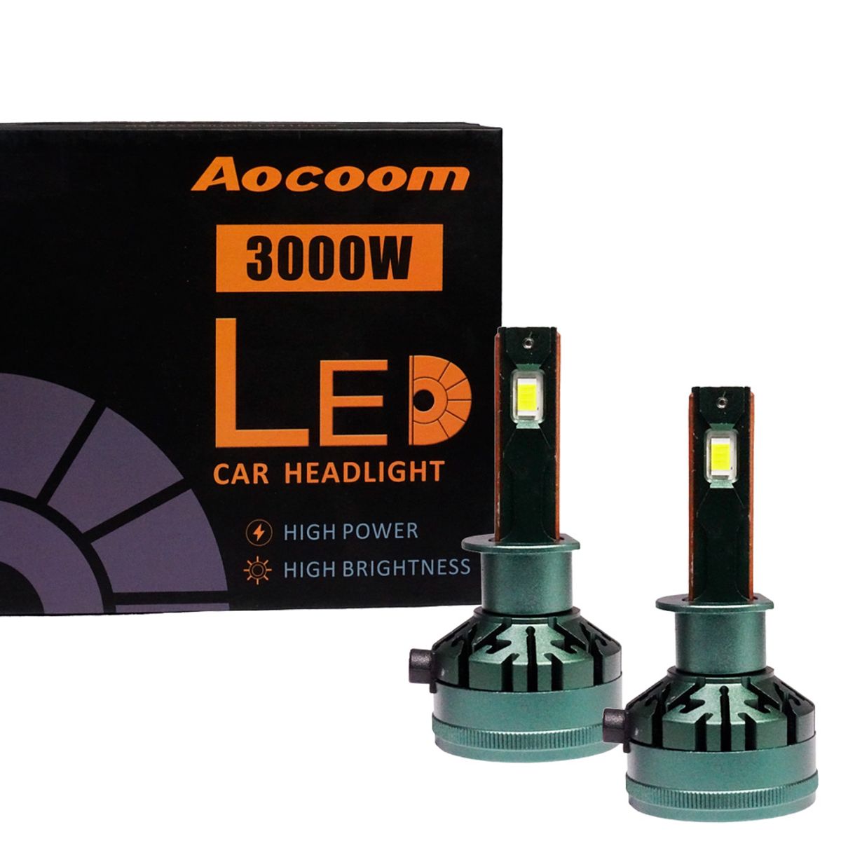 GENERICO - Kit Turbo Led H1 50000lm 6000k 3000w Resistencia Ip67