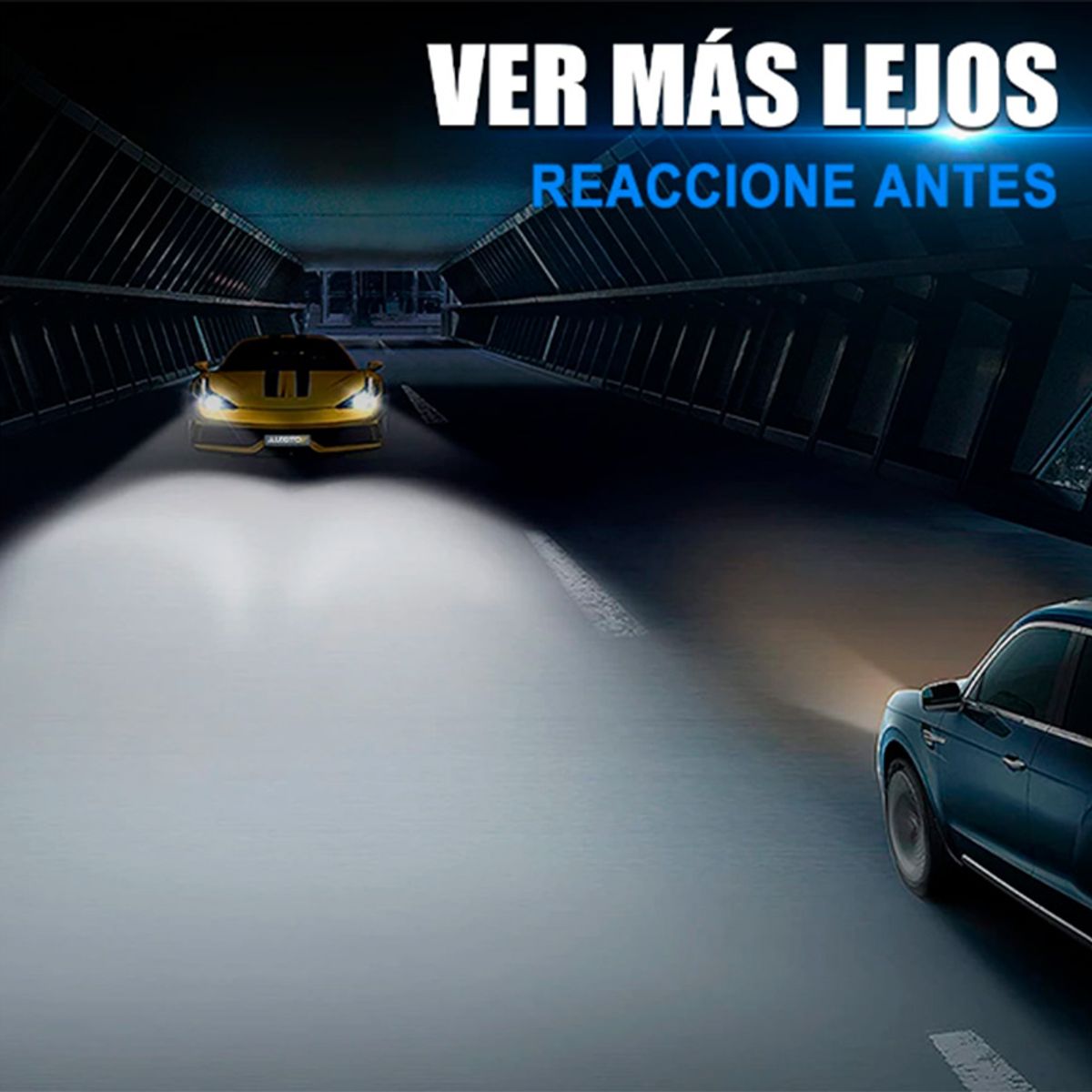 GENERICO - Kit Turbo Led H1 50000lm 6000k 3000w Resistencia Ip67