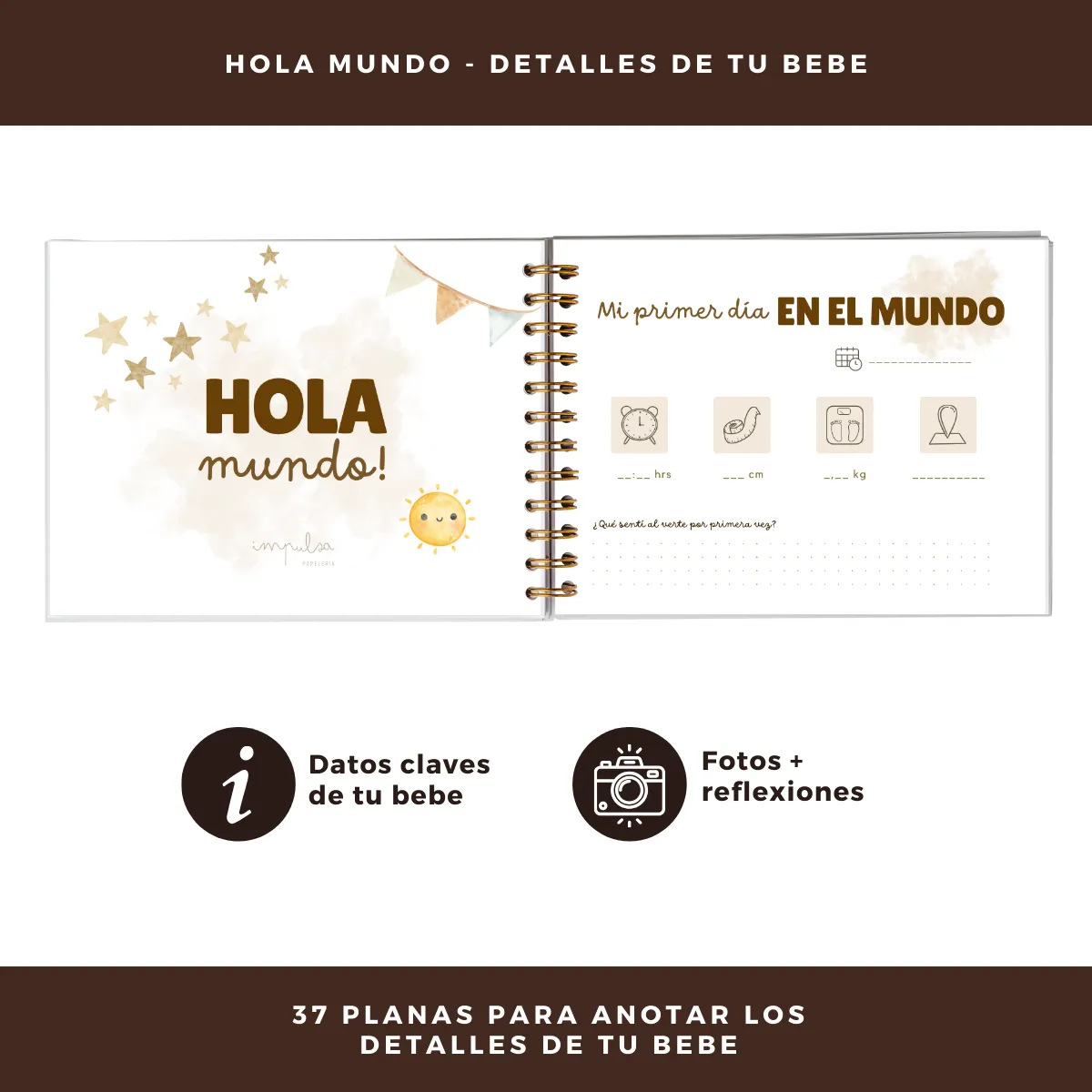 GENERICO - Álbum De Fotos Y Recuerdos Para Bebe - Conejo