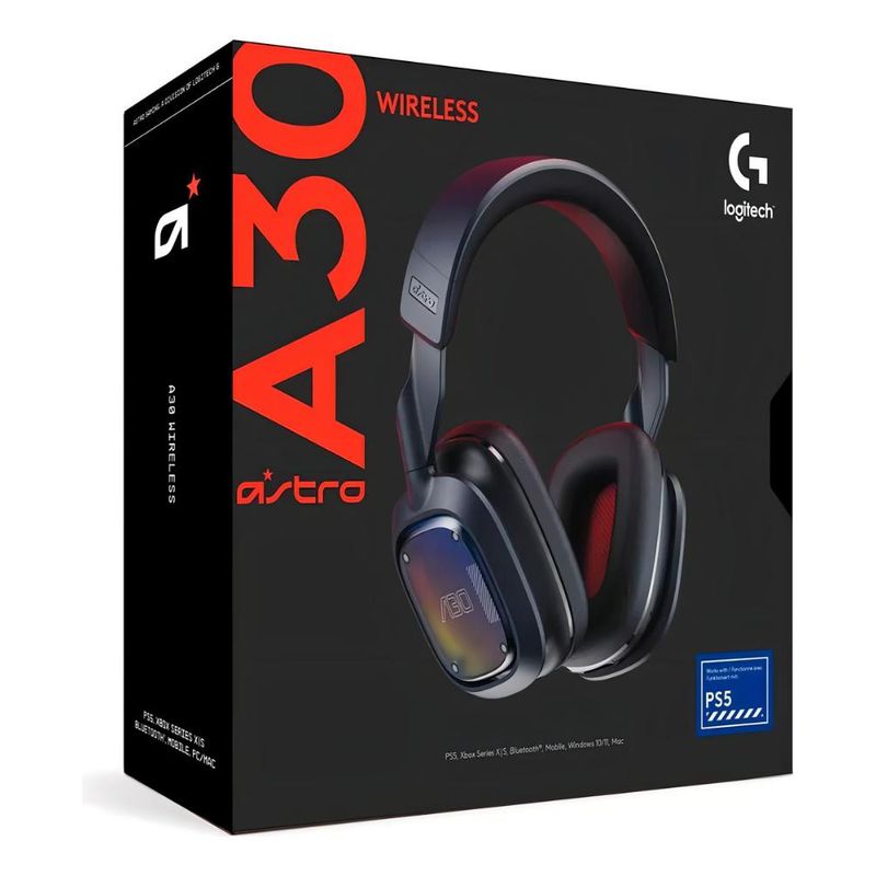 LOGITECH - Audifono Gamer Logitech Astro A30 Inalambrico Color Azul Marino