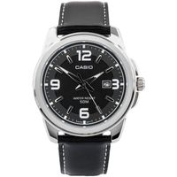 Reloj Mtp-1314l-8av Hombre Analogo Cuero - Negro