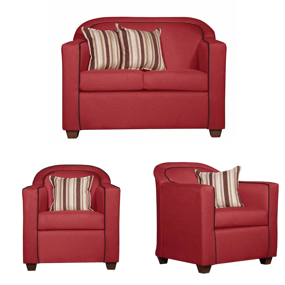 RUZAM MOBEL - LIVING 2-1-1 ZAFIRO ROJO