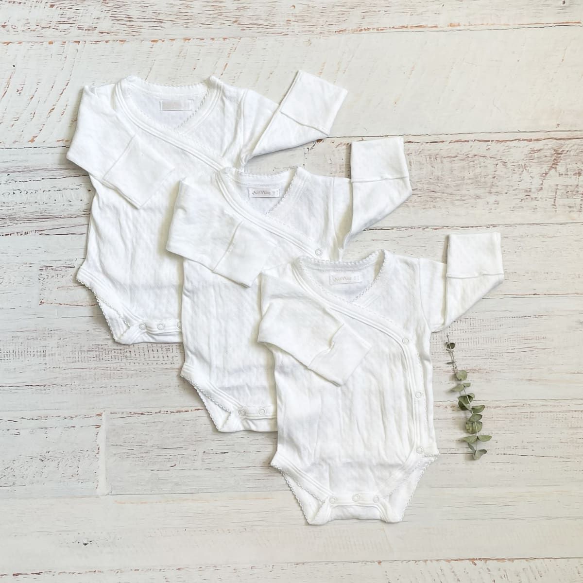 WAWABABY - Pack 3 Bodys Wawa Calados Algodón Pima