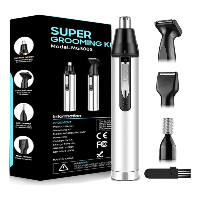 GENERICO - 4 En 1 Recortador De Nariz Eléctrico Usb Recargable Hombres