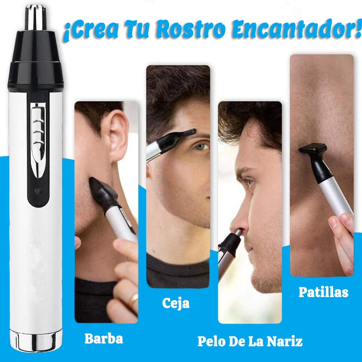 GENERICO - 4 En 1 Recortador De Nariz Eléctrico Usb Recargable Hombres