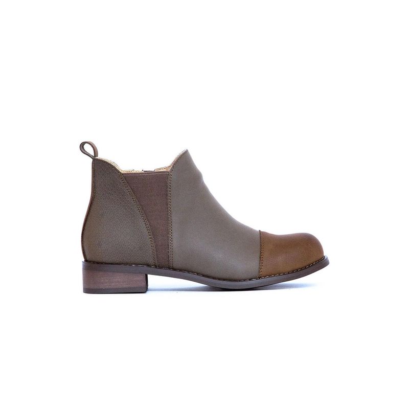 GIANI DAFIRENZE - Botines Mujer De Cuero Verdecillo Taupe C19
