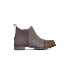 GIANI DAFIRENZE - Botines Mujer De Cuero Verdecillo Taupe C19