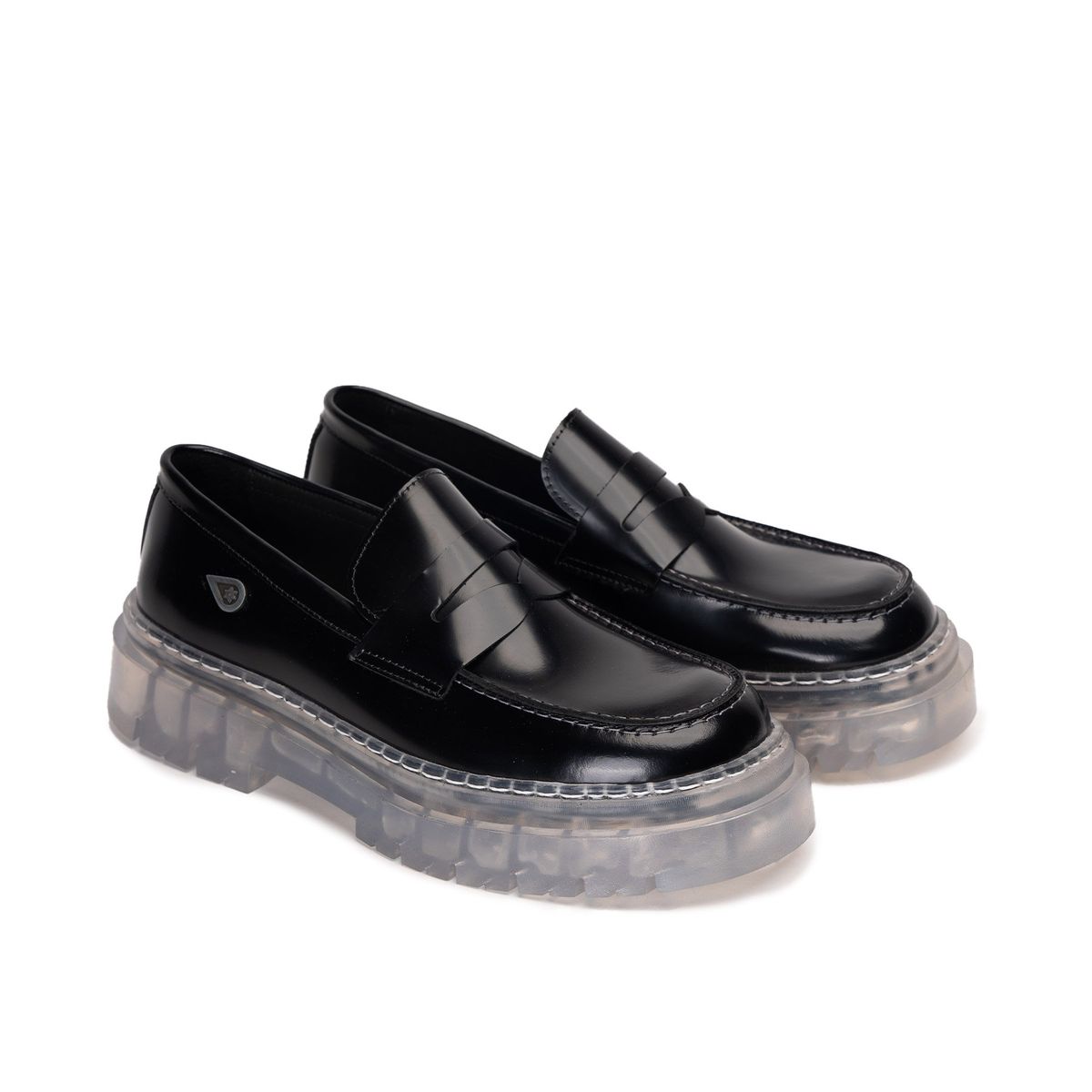 LANDAZURI - Mocasín Cuero Mármara Negro Cristal Landazuri