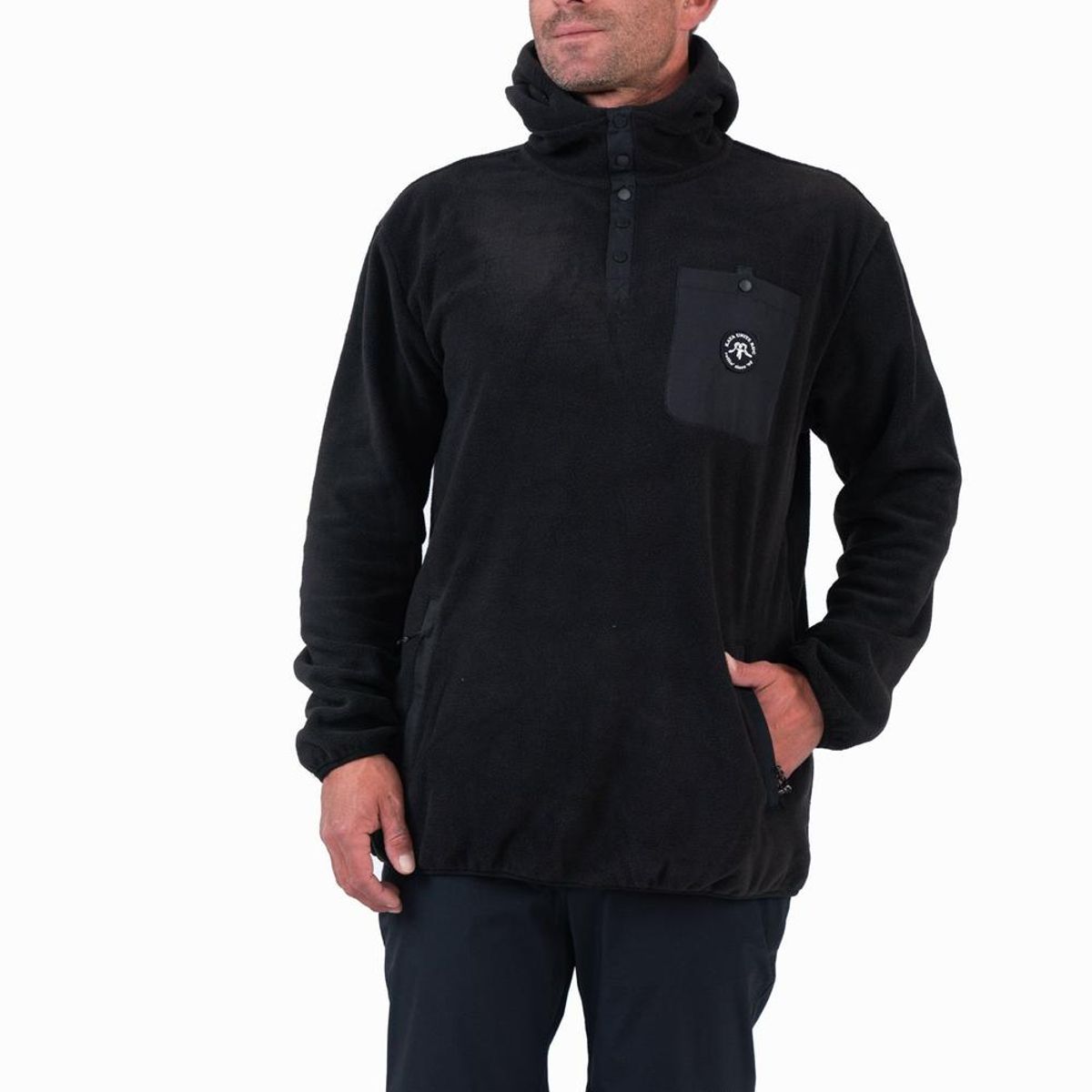 KAYA UNITE - Polar Hombre Half Zip Hood Negro