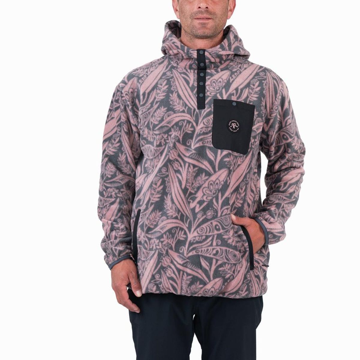 KAYA UNITE - Polar Hombre Half Zip Hood Leaf Marengo