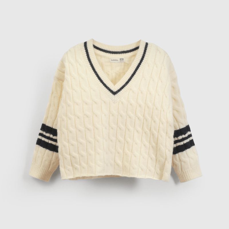 COLLOKY - Sweater Niña Blanco 56443 Colloky.