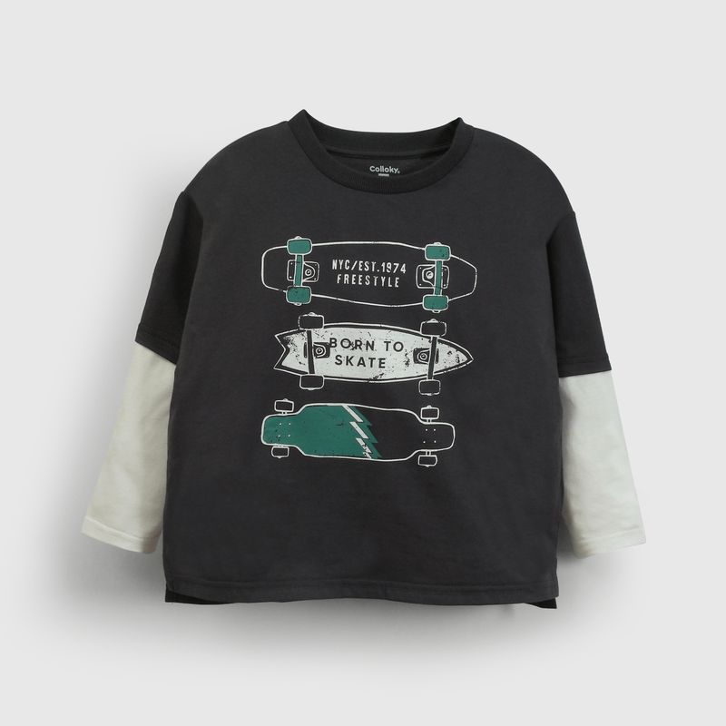 COLLOKY - Polera Niño Negro 56386 Colloky