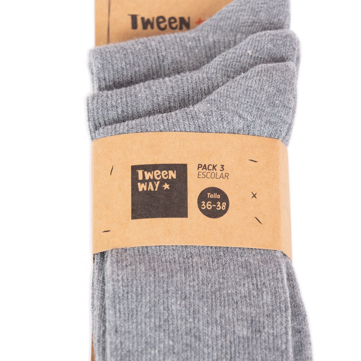PILLIN - Calcetines Escolar Pillin TAB102-25GRI - Gris claro - 32-35