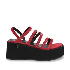 GOTTA - Sandalia Mujer Plataforma Rojo 15629