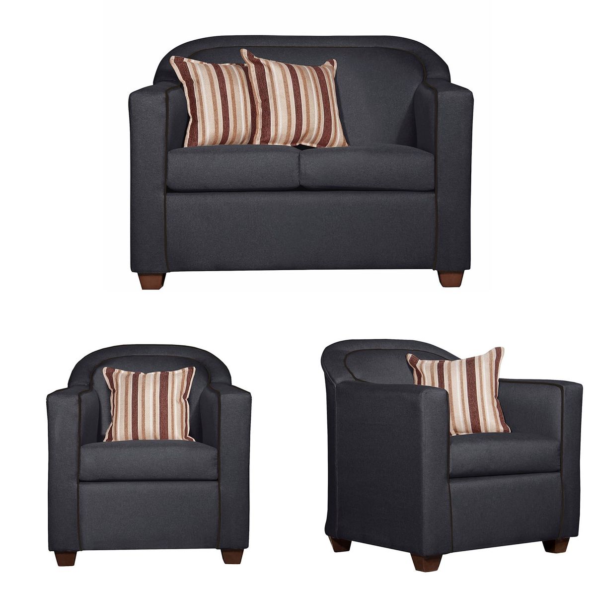 RUZAM MOBEL - LIVING 2-1-1 ZAFIRO NEGRO