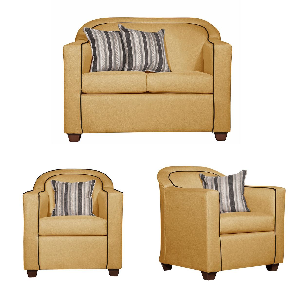 RUZAM MOBEL - LIVING 2-1-1 ZAFIRO MOSTAZA