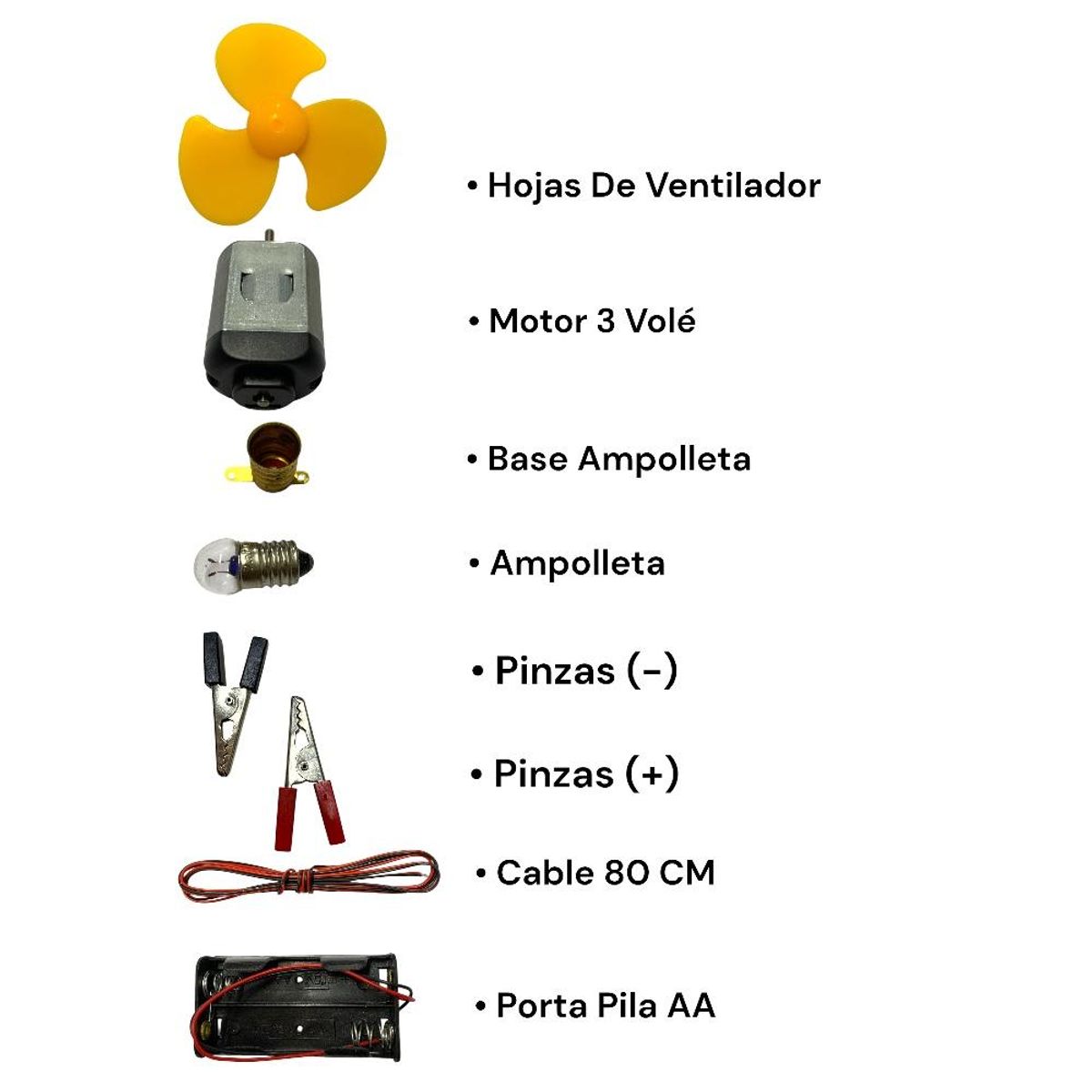 GENERICO - Circuito Electrico Escolar 9 Pcs Manualidades Aprendizaje