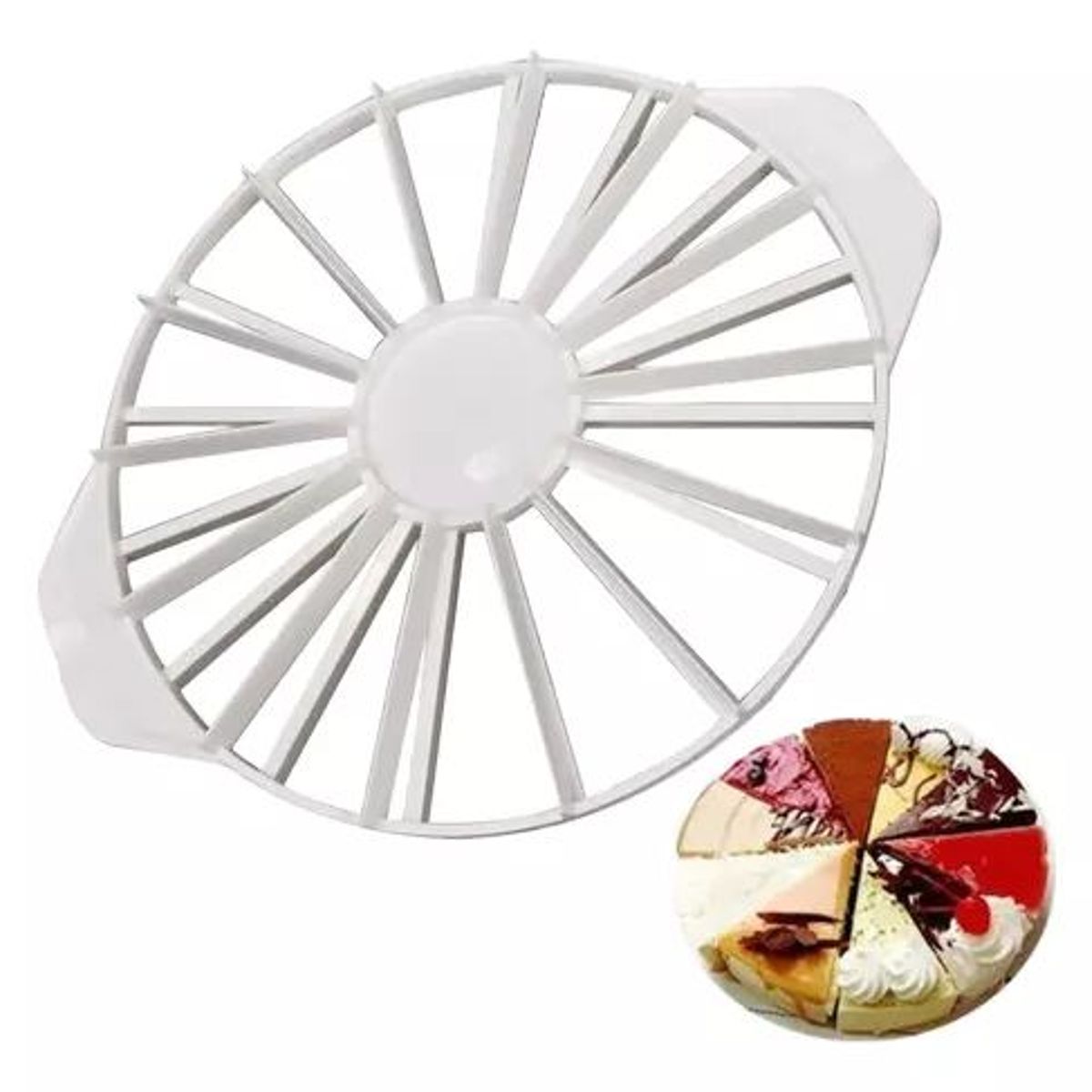 GENERICO - Cortador torta rebanadas 14 / 16 porciones pasteles