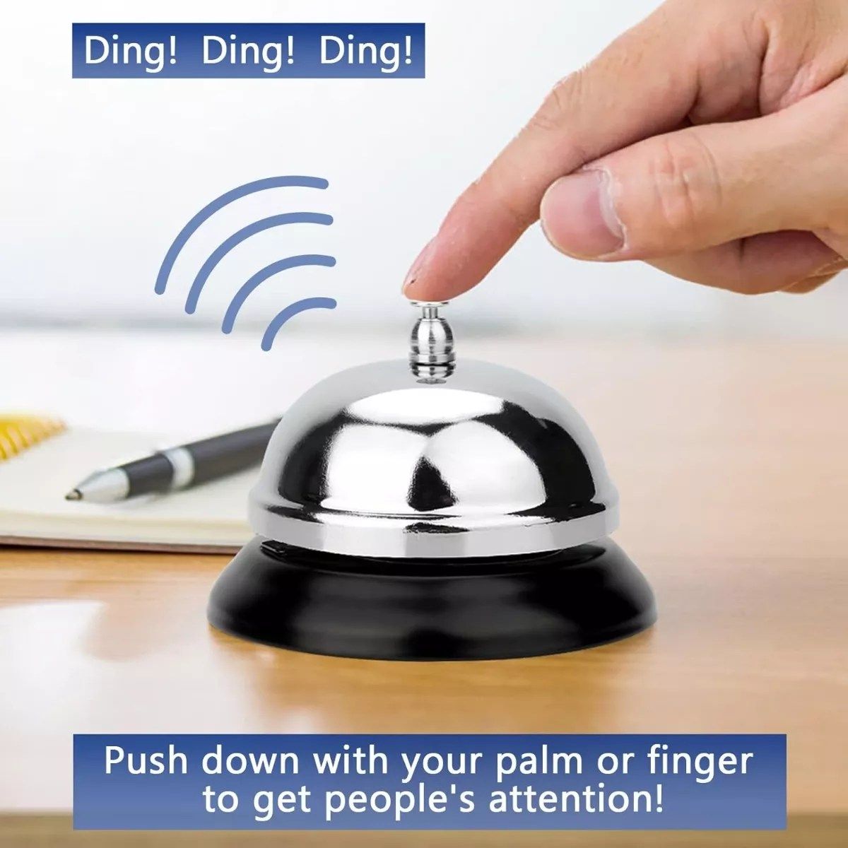 GENERICO - Campana recepción hotel cocina hogar 8.5 x 6.5cm