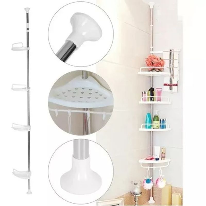 GENERICO - Esquinero Organizador De Baño Altura Regulable