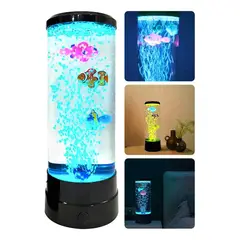 GENERICO - Lampara Led Forma De Pez Burbujas Nocturnas
