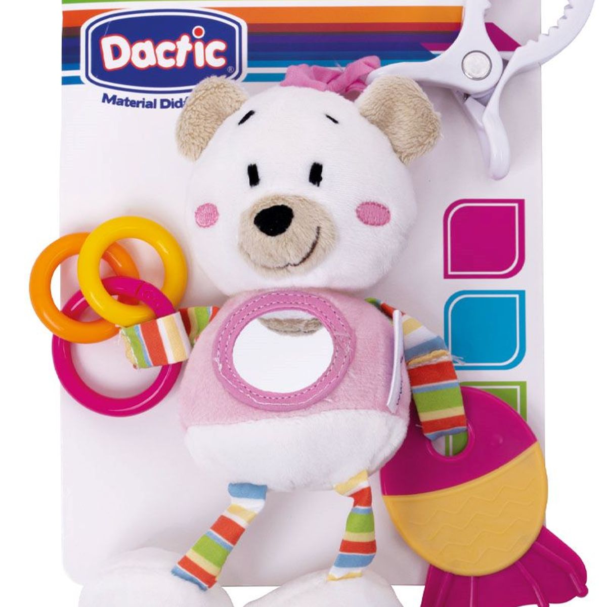 DACTIC - Oso Interactivo Rosado con Gancho