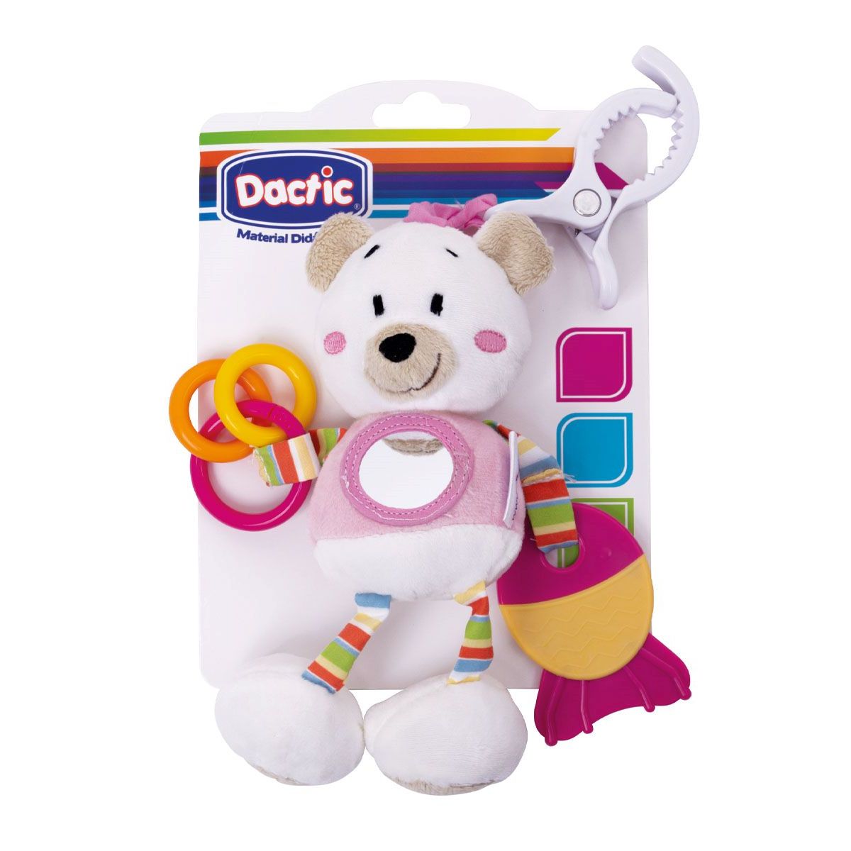 DACTIC - Oso Interactivo Rosado con Gancho