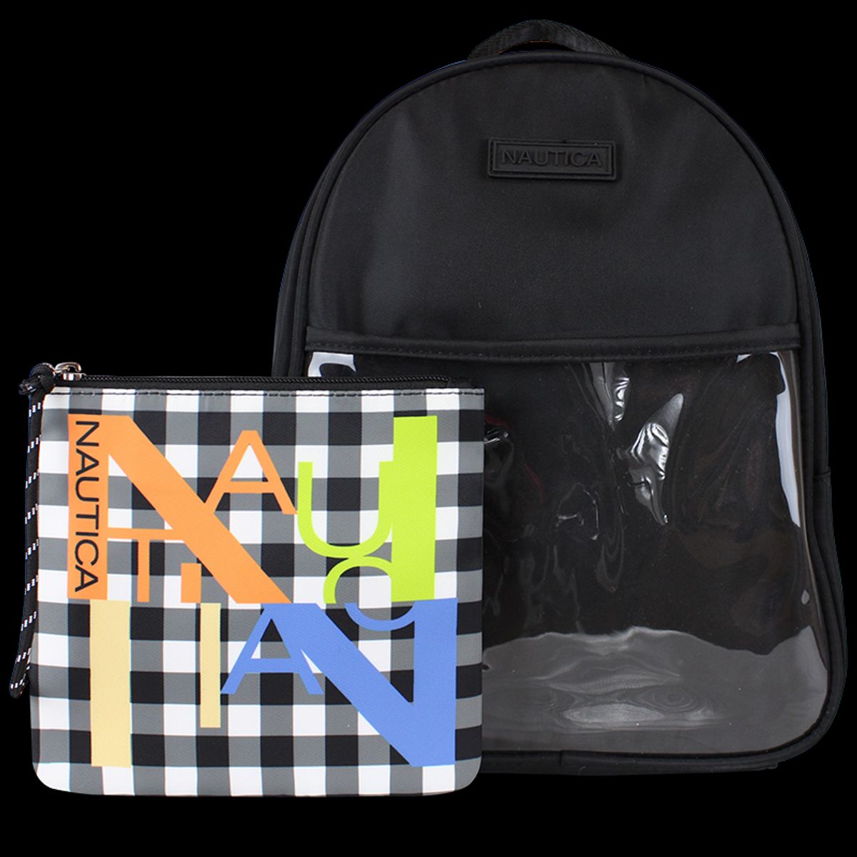 NAUTICA - Mochila Libra negra con bolsito extraíble Nautica