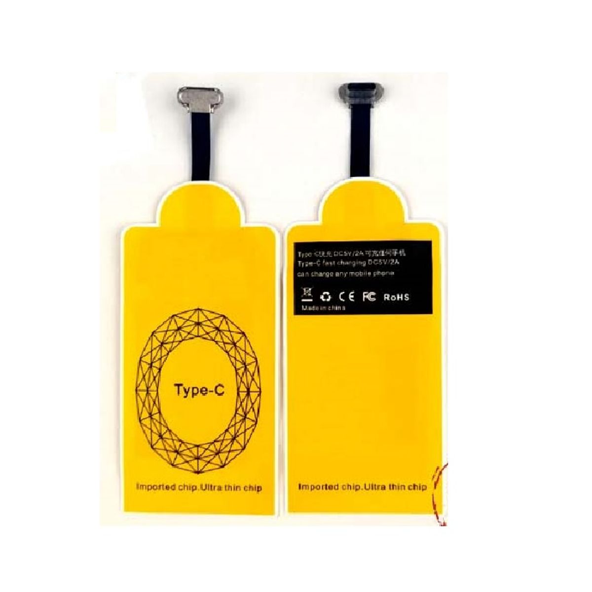 GENERICO - Adaptador de Carga Rapida 2 A Receptor Cargador Inalambrico Qi Tipo C