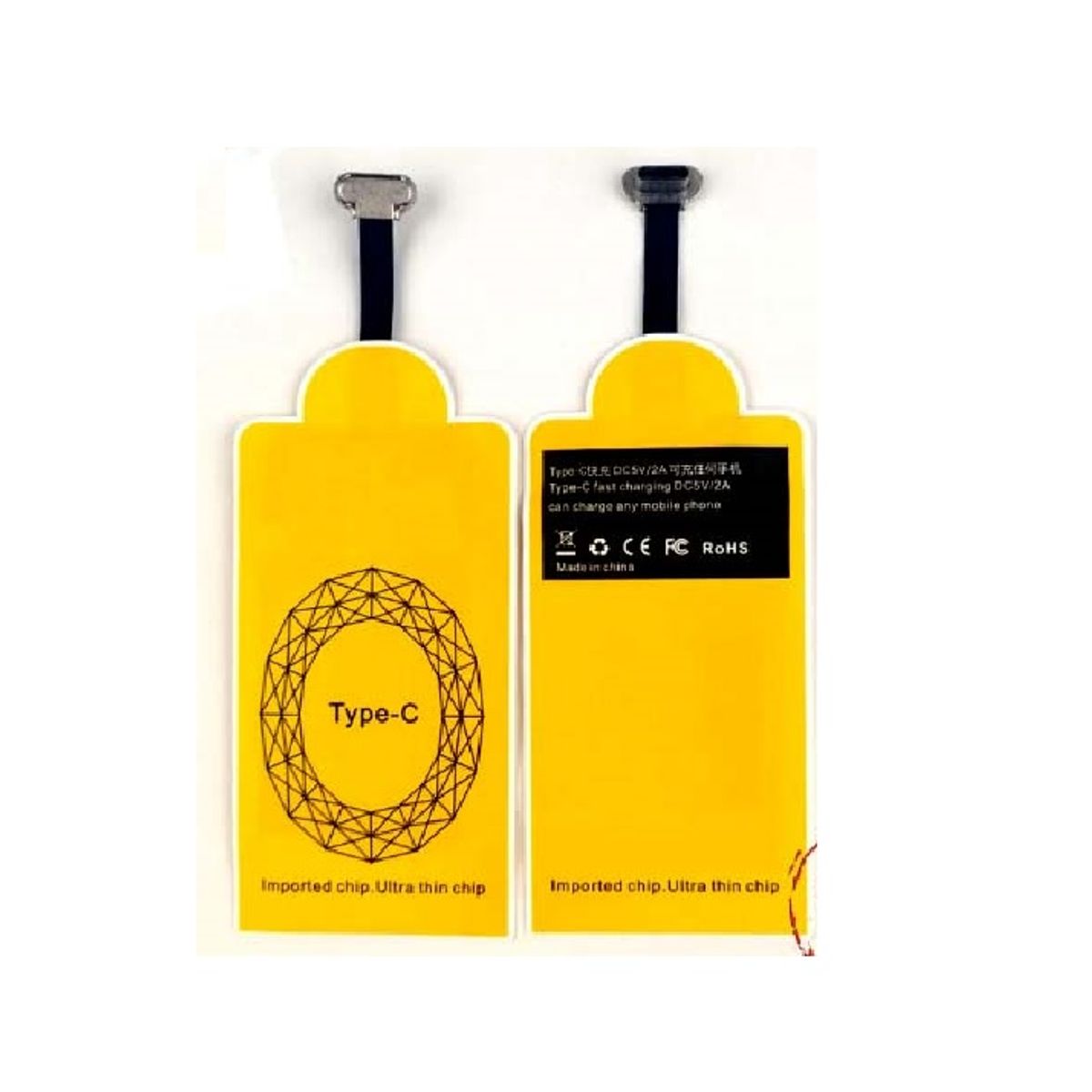 GENERICO - Adaptador de Carga Rapida 2 A Receptor Cargador Inalambrico Qi Tipo C