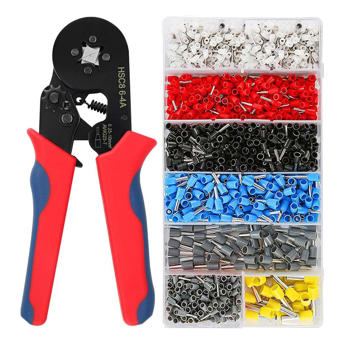 GENERICO - Crimpadora De Terminales Para Cables Kit 1900pzs 025-10mm²