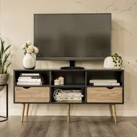 Rack de TV Top Living Bolonia Black con Cajones Nórdico