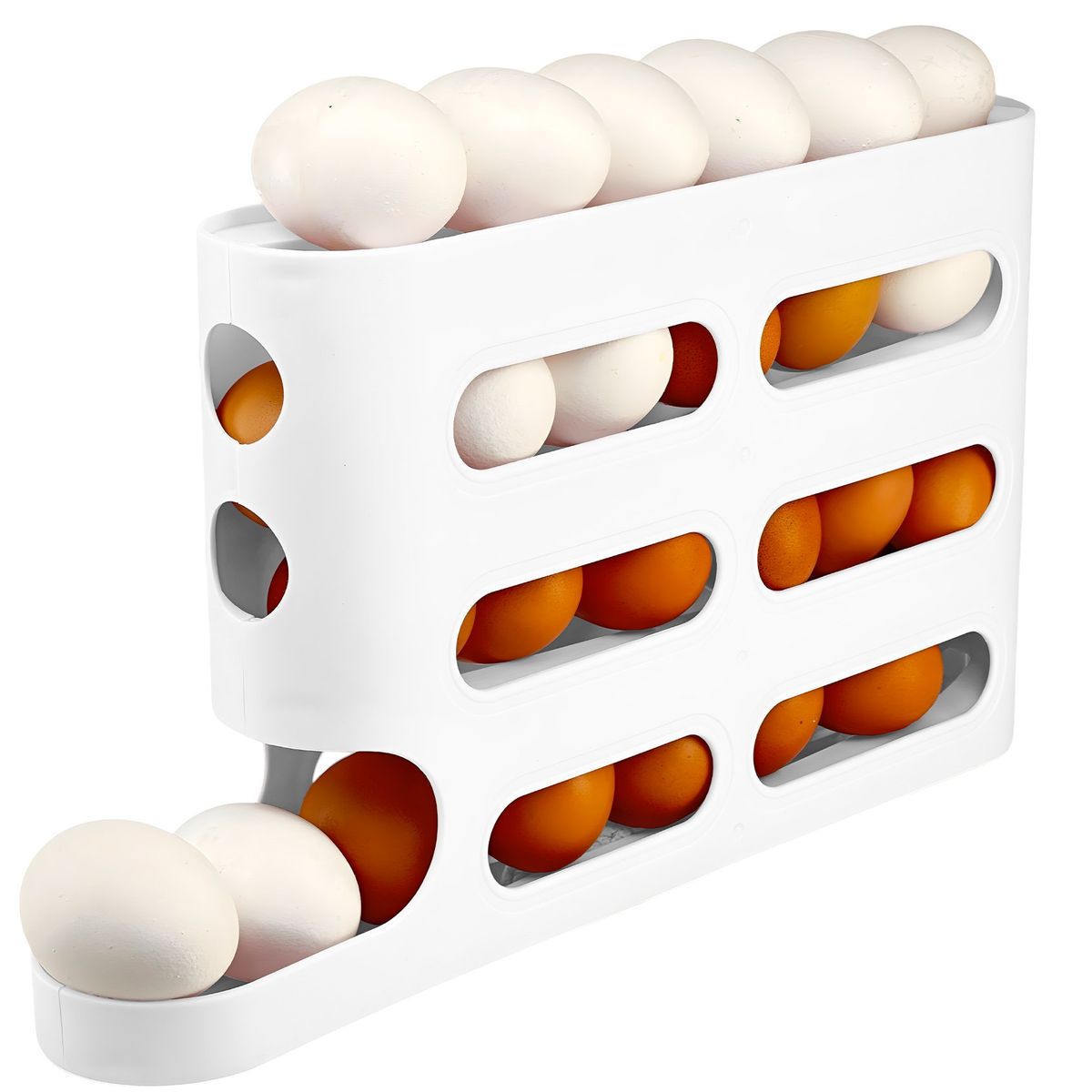 GENERICO - Dispensador De Huevos Organizador De Huevos Huevera 30 Huevo