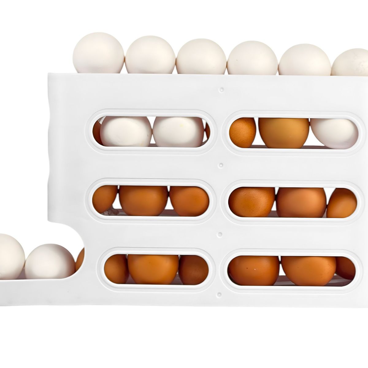 GENERICO - Dispensador De Huevos Organizador De Huevos Huevera 30 Huevo