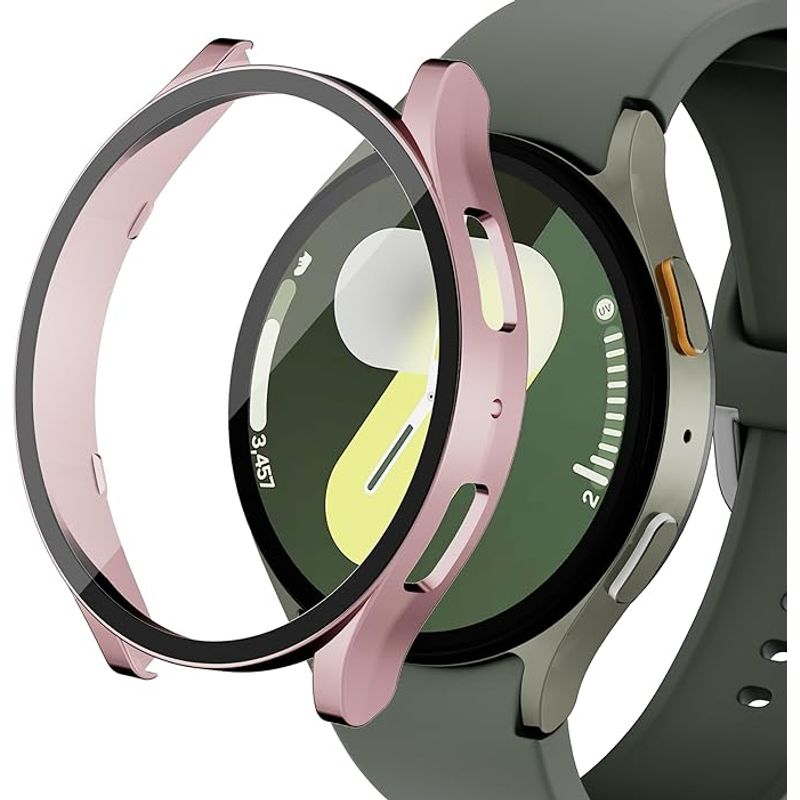 GENERICO - Protector Carcasa Con Vidrio Para Samsung Watch 7 40mm / Rosa Gold