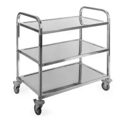 MAIGAS - Carro Multiuso 3 Niveles Acero Inoxidable 85x45x90cm