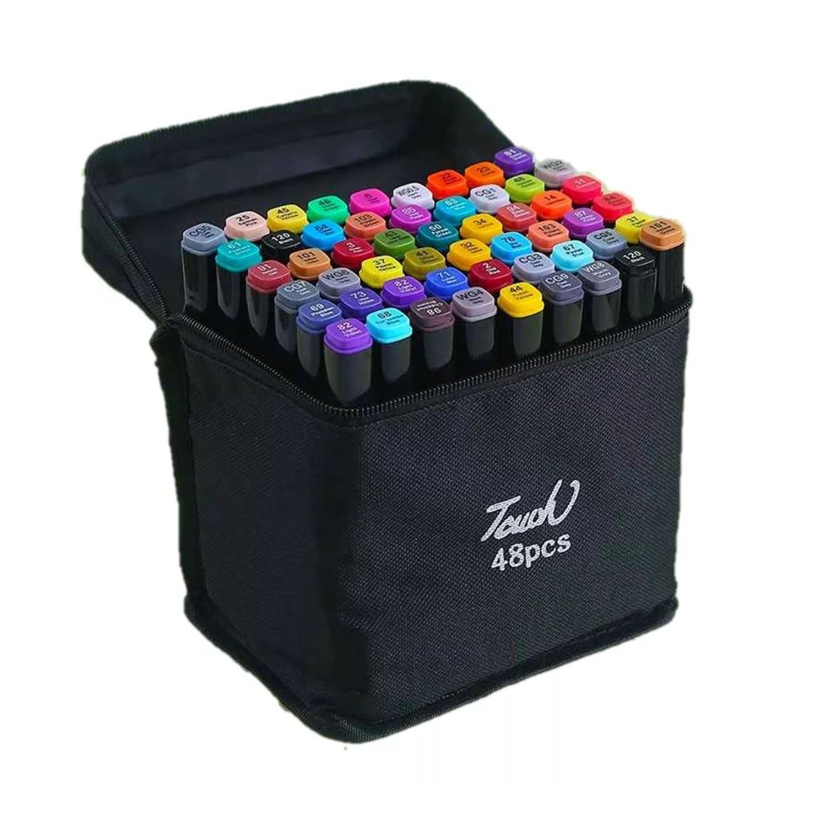 GENERICO - Pack 48 Marcadores Dibujo Profesional Colores Estuche