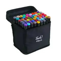 GENERICO - Pack 48 Marcadores Dibujo Profesional Colores Estuche