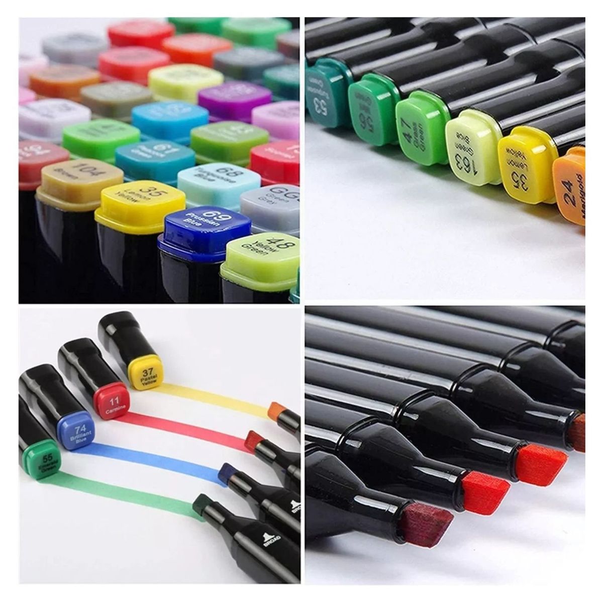 GENERICO - Pack 168 Rotuladores Colores Dibujo Profesional Estuche