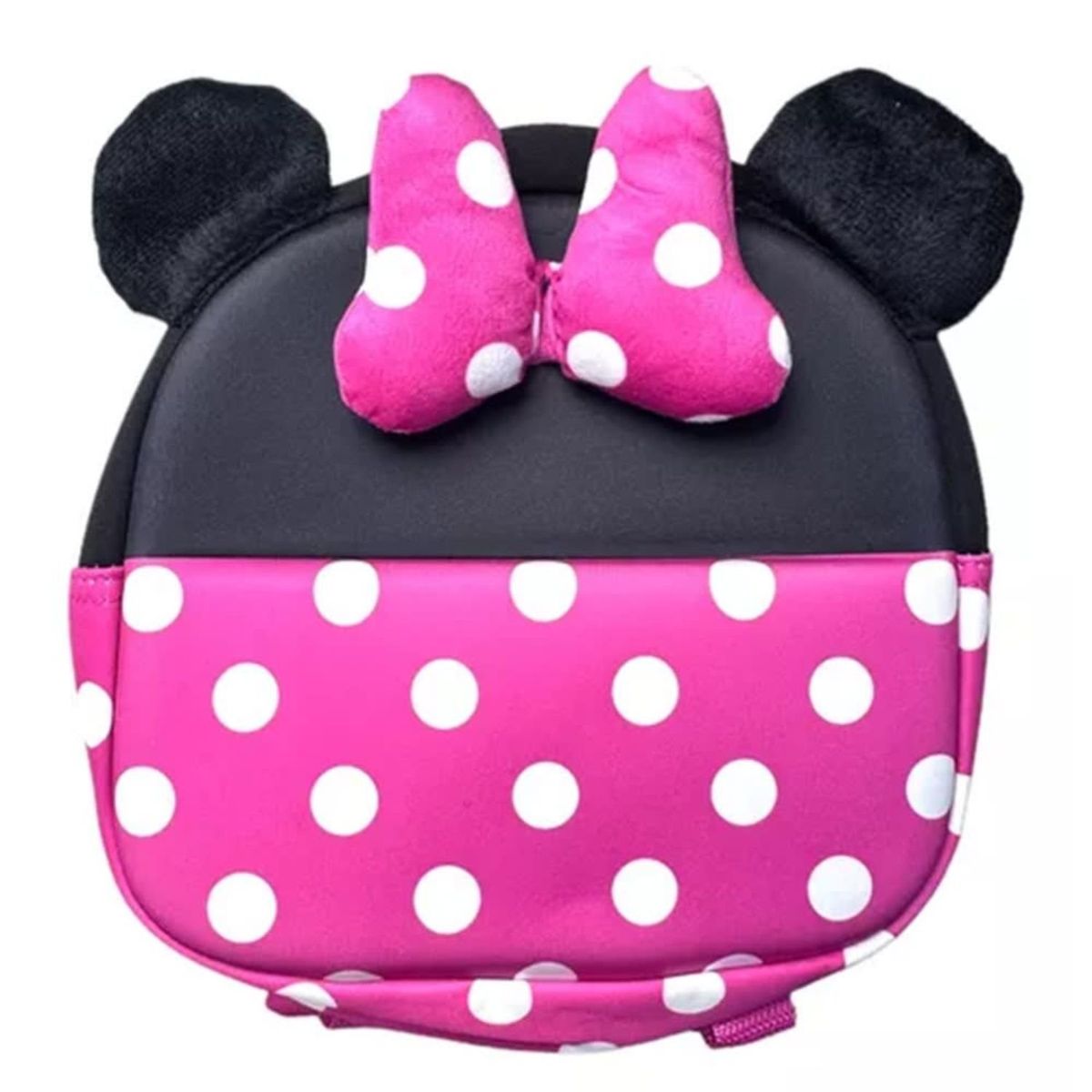 GENERICO - Mochila Infantil Ratona Orejas Lazo Rosa Lunares Niños