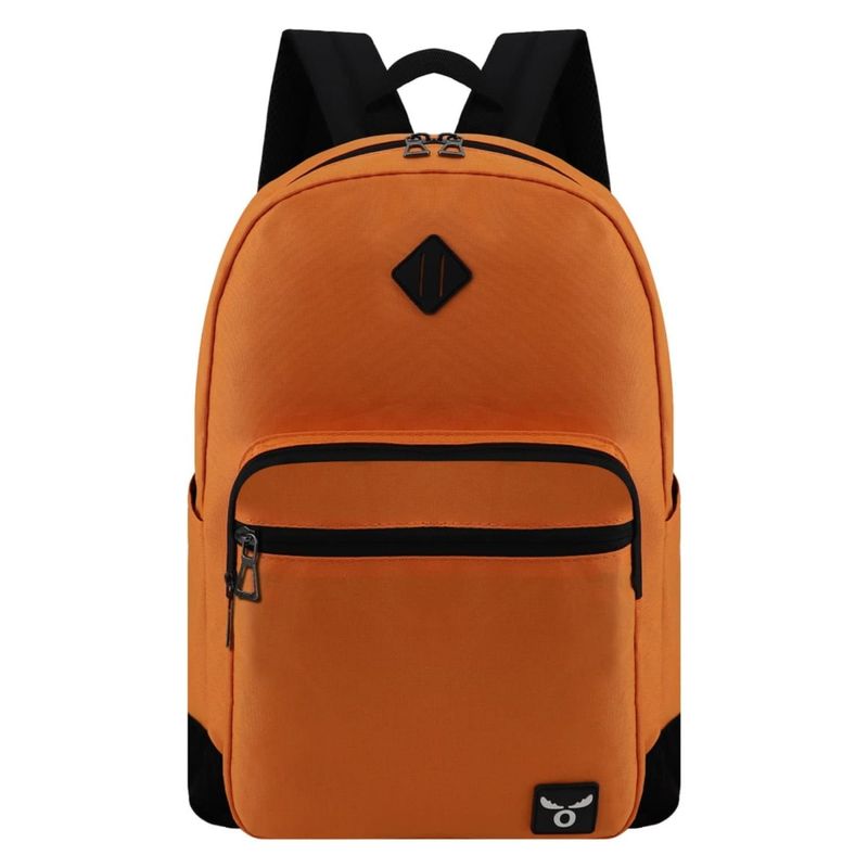 GENERICO - Mochila Escolar Juvenil Impermeable Naranja Compartimentos