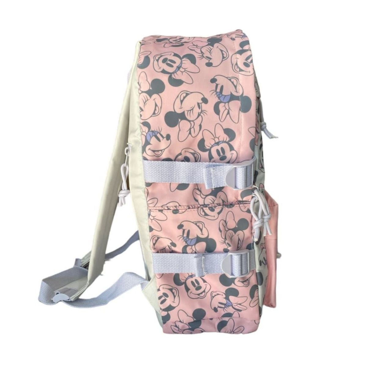 GENERICO - Mochila Infantil Estampado Dibujos Animados Rosa Gris