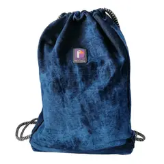 GENERICO - Mochila Saco Terciopelo Azul Unisex Casual Moderna Escolares