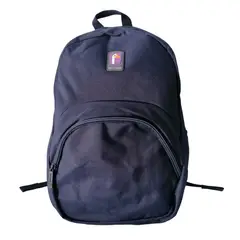 GENERICO - Mochila Escolar Negra Resistente Bolsillo Frontal Cremallera