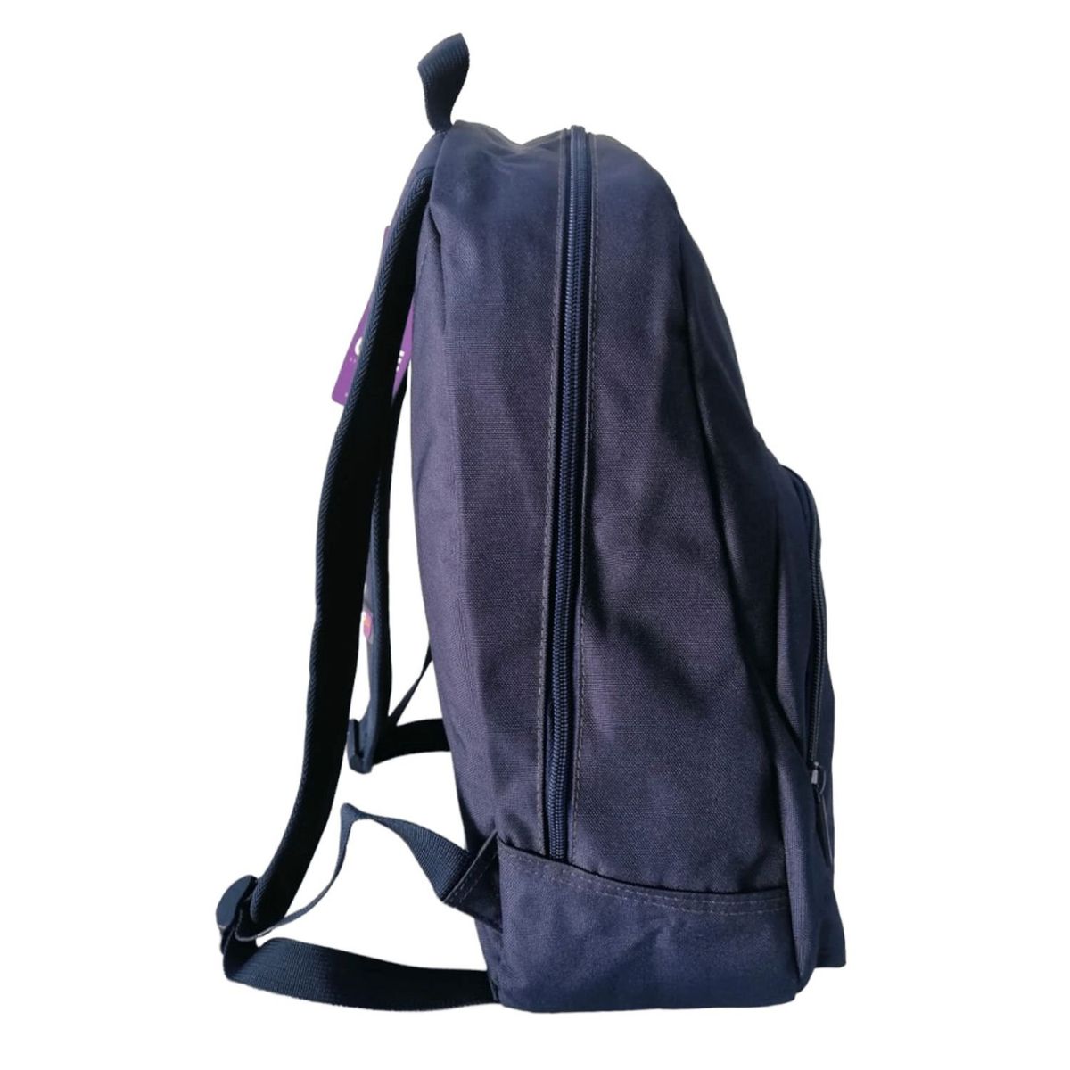 GENERICO - Mochila Escolar Negra Resistente Bolsillo Frontal Cremallera