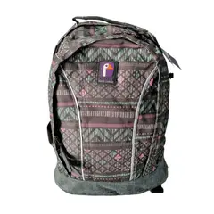 GENERICO - Mochila Escolar Juvenil Estampado Étnico Resistente Gris