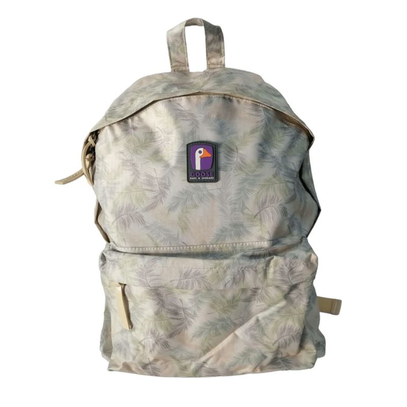 GENERICO - Mochila Estampado Hojas Verde Espaciosa Casual Unisex