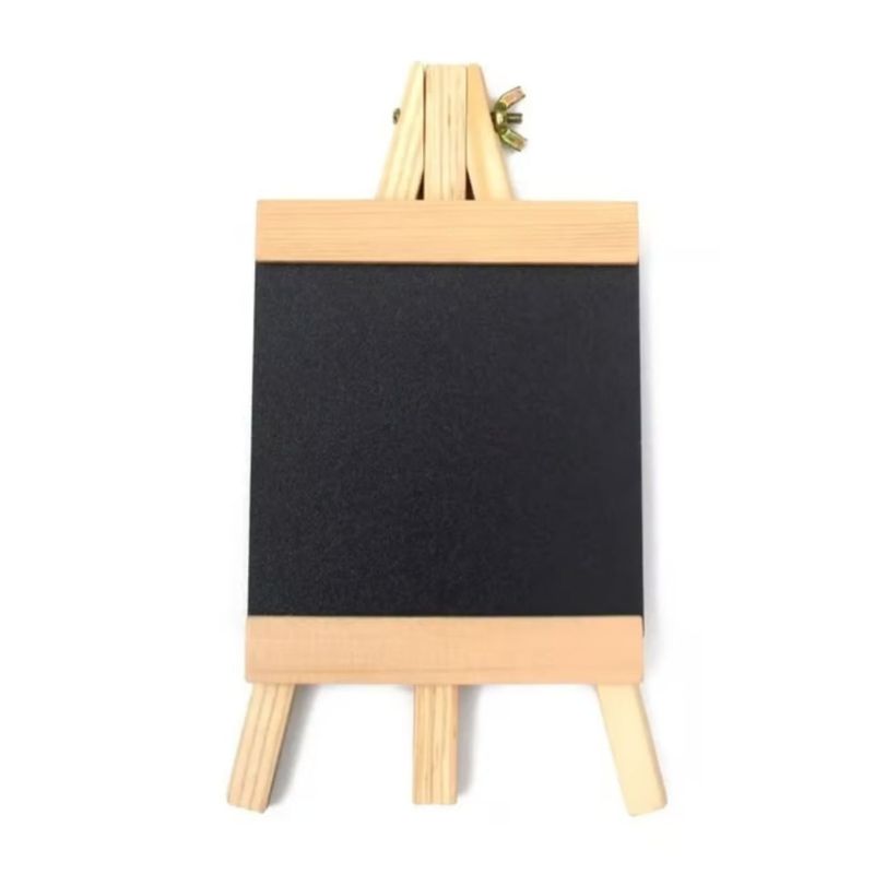GENERICO - Pizarra Caballete Madera Ajustable Decorativa 16x28cm